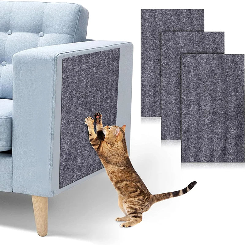 showing an anti scratching cat mat