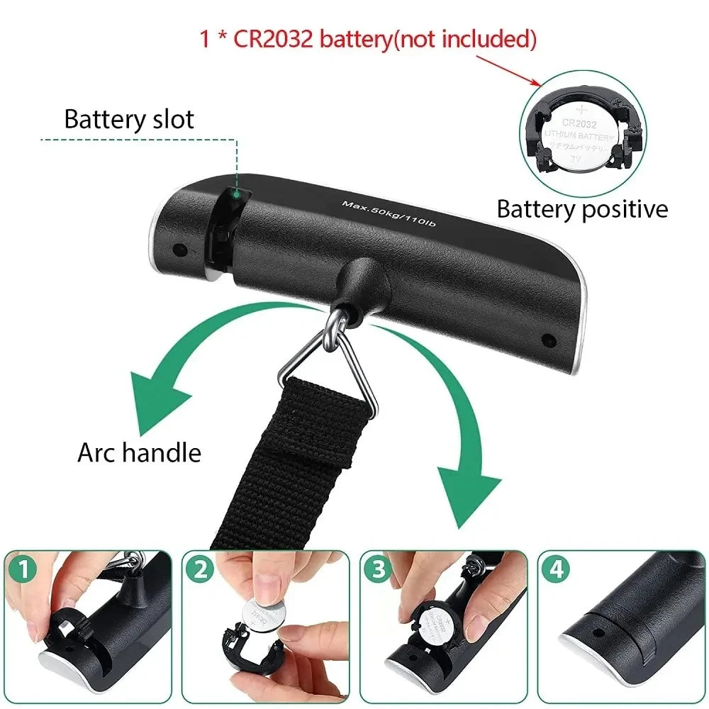 Black tool with battery slot and arc handle, labeled parts on a white background