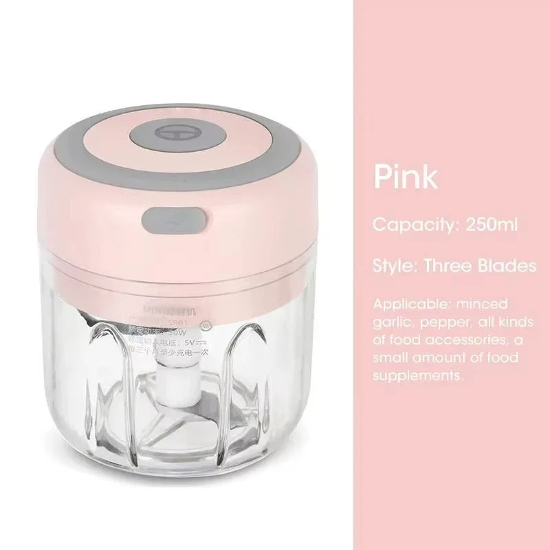 a pink food chopper 